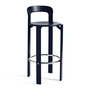 HAY - Rey Tabouret de bar, 75 cm, deep blue (patins en plastique)