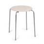 Frama - Petit Rond tabouret, inox brossé / cuir natural