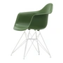Vitra - Eames Plastic Armchair DAR RE, blanc / forest (patins en feutre blanc)