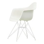 Vitra - Eames Plastic Armchair DAR RE, blanc / blanc coton (patins en feutre blanc)