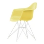 Vitra - Eames Plastic Armchair DAR RE, blanc / citron (patins en feutre blanc)