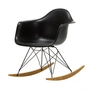 Vitra - Eames Plastic Armchair RAR RE, érable jaunâtre / basic dark / noir profond
