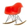 Vitra - Eames Plastic Armchair RAR RE, érable jaunâtre / basic dark / poppy red