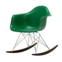 Vitra - Eames Plastic Armchair RAR RE, érable foncé / chrome / émeraude
