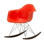 Vitra - Eames Plastic Armchair RAR RE, érable foncé / chrome / poppy red