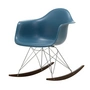 Vitra - Eames Plastic Armchair RAR RE, érable foncé / chrome / bleu mer