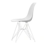 Vitra - Eames Plastic Side Chair DSR RE, blanc / blanc coton (patins en feutre blanc)
