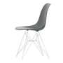 Vitra - Eames Plastic Side Chair DSR RE, blanc / gris granit (patins en feutre blanc)