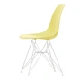 Vitra - Eames Plastic Side Chair DSR RE, blanc / citron (patins en feutre blanc)