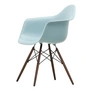 Vitra - Eames Plastic Armchair DAW RE, érable foncé / gris glacé (patins en feutre basic dark)
