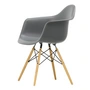 Vitra - Eames Plastic Armchair DAW RE, frêne couleur miel / gris granit (patins en feutre basic dark)