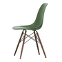 Vitra - Eames Plastic Side Chair DSW RE, érable foncé / forest (patins en feutre basic dark)