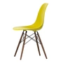 Vitra - Eames Plastic Side Chair DSW RE, érable foncé / moutarde (patins en feutre basic dark)