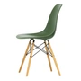 Vitra - Eames Plastic Side Chair DSW RE, érable jaunâtre / forest (patins en feutre noir)