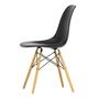 Vitra - Eames Plastic Side Chair DSW RE, érable jaunâtre / noir profond (patins en feutre noir)