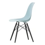 Vitra - Eames Plastic Side Chair DSW RE, érable noir / gris glacé (patins en feutre basic dark)