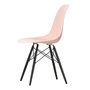Vitra - Eames Plastic Side Chair DSW RE, érable noir / rose tendre (patins en feutre basic dark)