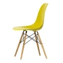 Vitra - Eames Plastic Side Chair DSW RE, frêne couleur miel / moutarde (patins en feutre basic dark)