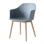 & Tradition - Rely Armchair HW76, chêne verni transparent / bleu clair