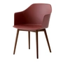 & Tradition - Rely Armchair HW76, noyer laqué / rouge-brun