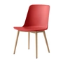 Tradition - Rely Side Chair HW71, chêne verni transparent / rouge-brun