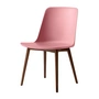 & Tradition - Rely Side Chair HW71, noyer laqué / rose pâle