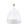 Kartell - La Coupole Plateau avec cloche, transparent / blanc