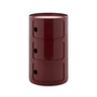 Kartell - New Big Componibili 3 conteneur, H 69,5 cm, bordeaux