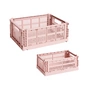HAY - Colour Crate Panier M + S, blush, recycled (set de 2)