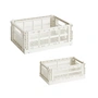 HAY - Colour Crate Panier M + S, off white, recycled (set de 2)