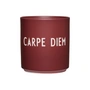 Design Letters - AJ Favourite Tasse en porcelaine, Carpe Diem / burgundy