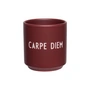 Design Letters - Mini-tasse en porcelaine, Carpe Diem / burgundy