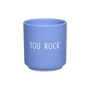 Design Letters - Mini-tasse en porcelaine, You Rock / sky blue