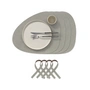 Lind DNA - Coffret cadeau Curve L, Nupo gris clair (4 sets de table + 4 ronds de serviette)