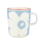 Marimekko - Oiva Juhla Unikko Gobelet avec anse, 250 ml, white / lt.blue / orange red