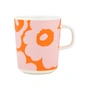 Marimekko - Oiva Unikko Gobelet avec anse 250 ml, blanc / rose / orange