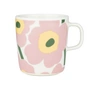 Marimekko - Oiva Unikko Gobelet avec anse, 400 ml, blanc / rose / jaune clair