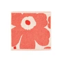 Marimekko - Unikko Mini -Serviette, 30 x 30 cm, blanc cassé / orange red
