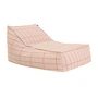 Nobodinoz - Vibes Long Pouf (pour adultes), pink red grid