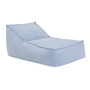 Nobodinoz - Lucky Long Pouf (pour adultes), bleu baltique