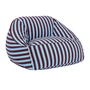 Nobodinoz - Ziggy Fauteuil-sac (pour adultes), burgundy blue stripes