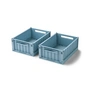 LIEWOOD - Weston Boîte de rangement, 25 x 18 x 9,5 cm, beach blue (lot de 2)