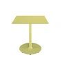HOUE - Pico Table de jardin, 70 x 70 cm, piétement rond, lemon zest
