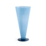 HAY - Conical Vase L, Ø 12 x H 26 cm, bleu pétrole et bleu foncé