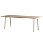 TipToe - NEW MODERN Table de salle à manger 95 x 220 cm, chêne / cream white
