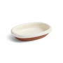 HAY - Barro Plat de service ovale, S, blanc cassé