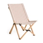 HAY - Outdoor Market Chaise pliante, beige avec bandes rouges