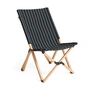 HAY - Outdoor Market Chaise pliante, noir à rayures beiges