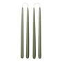 Broste Copenhagen - Smooth Bougie, H 38 cm, sage green (set de 4)