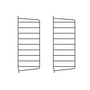 String - Échelle murale pour String Étagère 50 x 20 cm (lot de 2), marron foncé